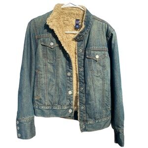 Gap Fur Lined Denim Jacket.